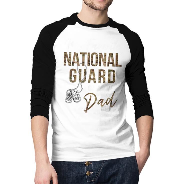 My Favorite National Guard Calls Me Dad Military Family Men Baseball Raglan Shirt
