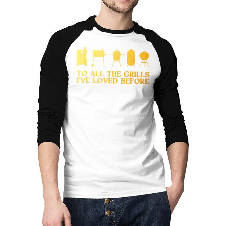 Grilling Art For Men Dad Barbecue Meat Smoking BBQ Men Baseball Raglan Shirt Grilling Art For Men Dad Barbecue Meat Smoking BBQ Men Baseball Raglan Shirt
