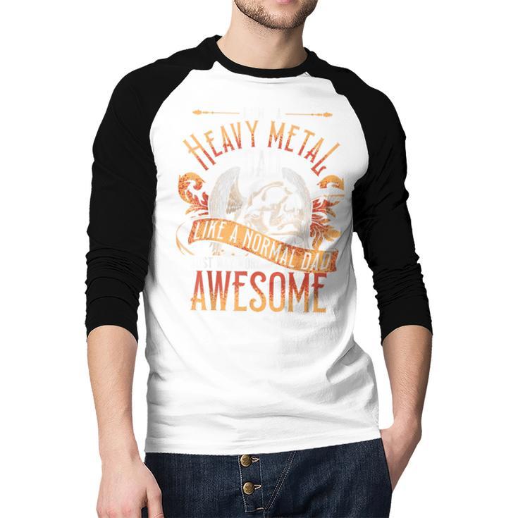 Heavy Metal Cooler Dad Punk Rock Music Lover Men Baseball Raglan Shirt