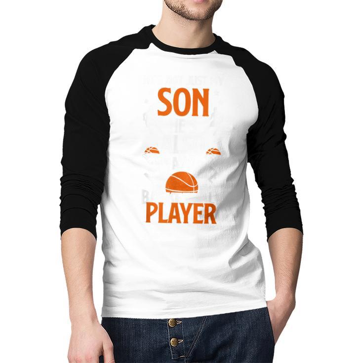 He's Also My Favorite Basketball Player Dad Basketball Dad Men Baseball Raglan Shirt He's Also My Favorite Basketball Player Dad Basketball Dad Men Baseball Raglan Shirt