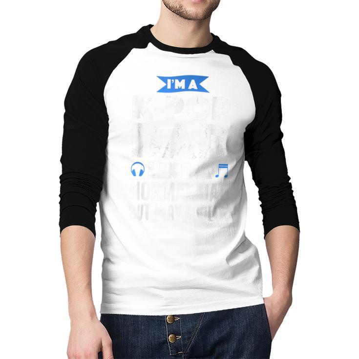 K-Pop Dad Korean Music Lover Men Baseball Raglan Shirt