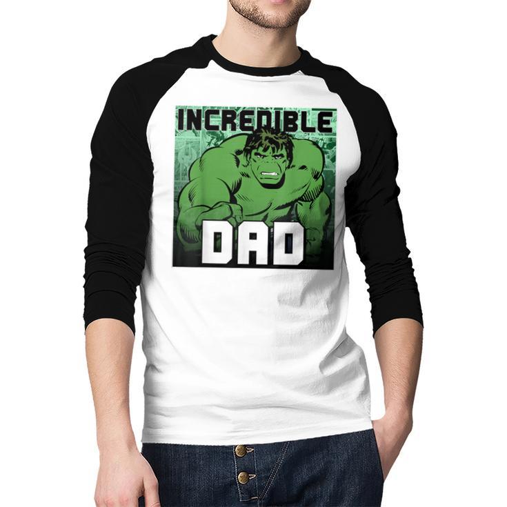 Marvel Comics Avengers Father's Day Hulk Incredible Dad Men Baseball Raglan Shirt