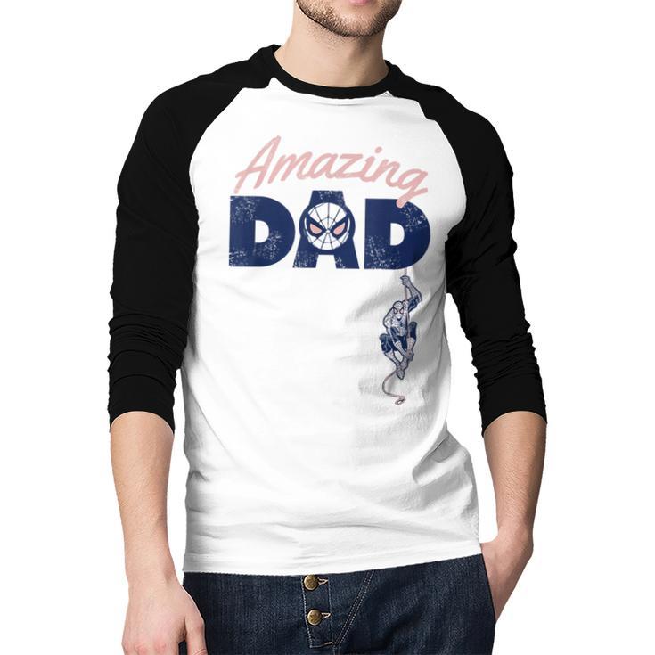 Marvel Spider-Man Father's Day Amazing Dad Retro Men Baseball Raglan Shirt
