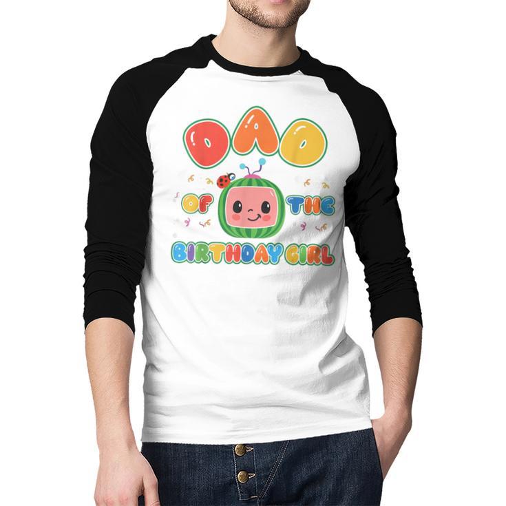 Mom And Dad Of The Birthday Girl Melon Family Matching Men Baseball Raglan Shirt Mom And Dad Of The Birthday Girl Melon Family Matching Men Baseball Raglan Shirt