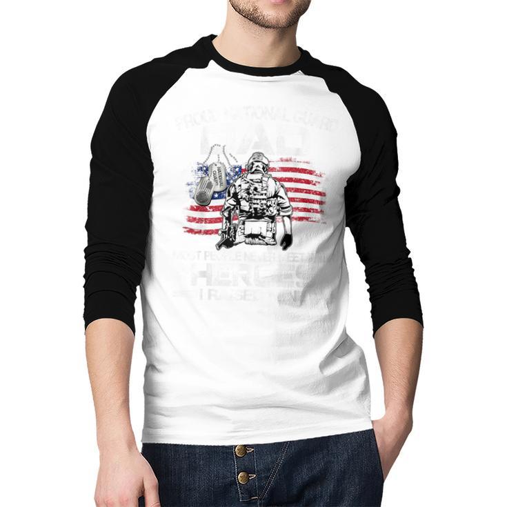 National Guard Graduation Proud National Guard Dad Men Baseball Raglan Shirt