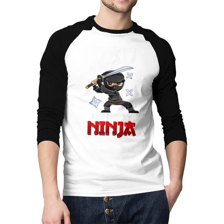 Ninja Favor Shirt For Men Dad Of The Birthday Boy Men Baseball Raglan Shirt