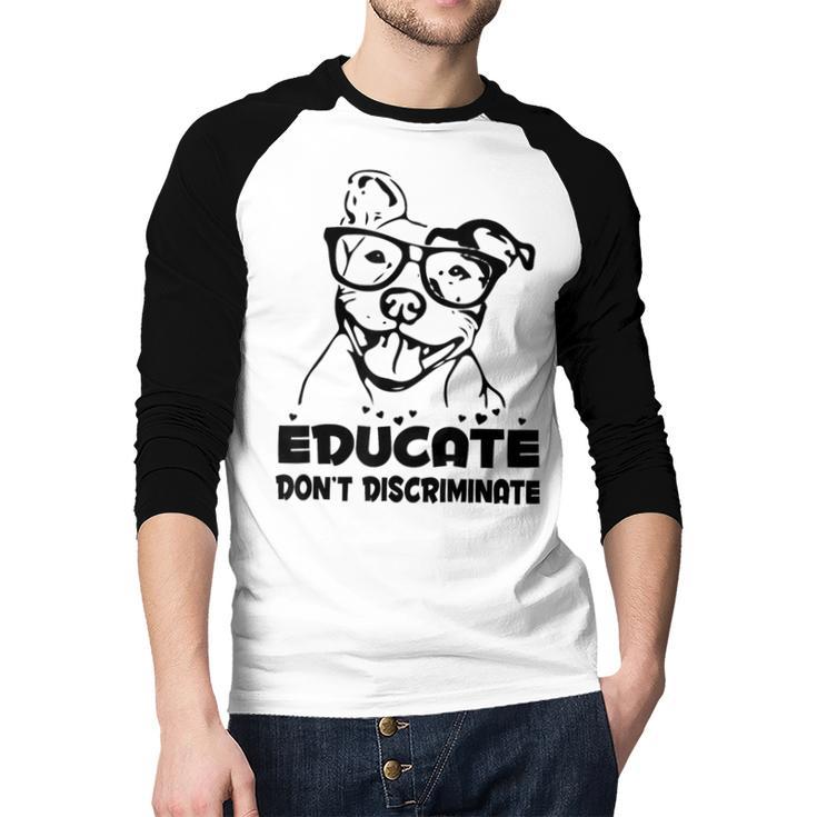 Pit Bull LoverShirt Pitbull Mom Rescue Dog Dad Puppy Men Baseball Raglan Shirt