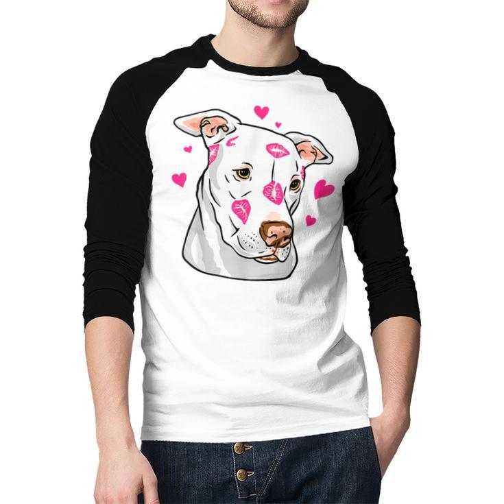 Pitbull Love Pitbull Moms Dads Men Baseball Raglan Shirt