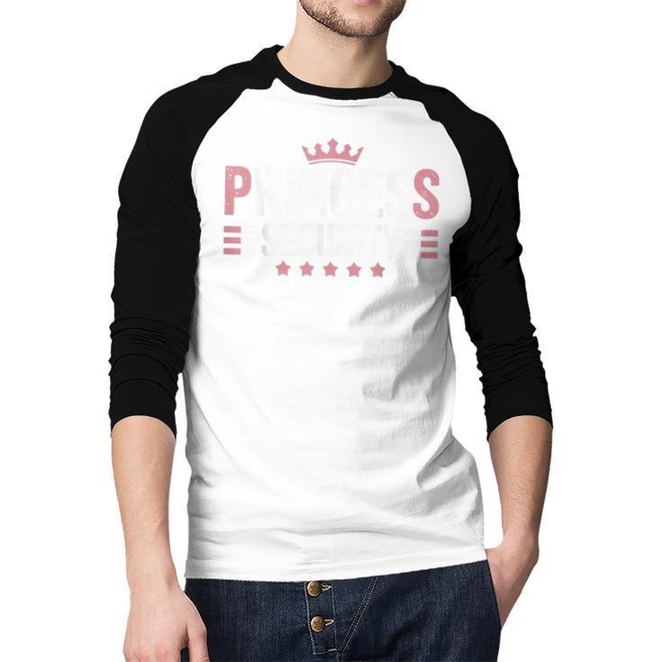 Princess Security Boys Big Brother Vintage Birthday Dad Mom Men Baseball Raglan Shirt