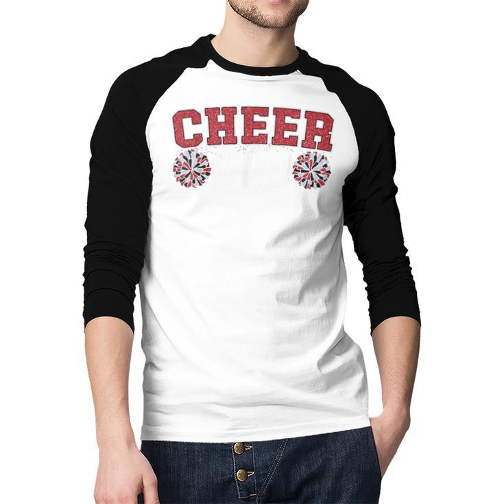 Proud Cheer Dad My Favorite Cheerleader Calls Me Daddy Men Men Baseball Raglan Shirt