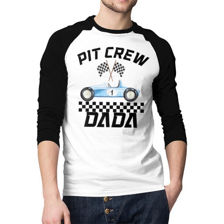 Race Car Racing Family Dada Pit Crew Birthday Party Men Baseball Raglan Shirt Race Car Racing Family Dada Pit Crew Birthday Party Men Baseball Raglan Shirt