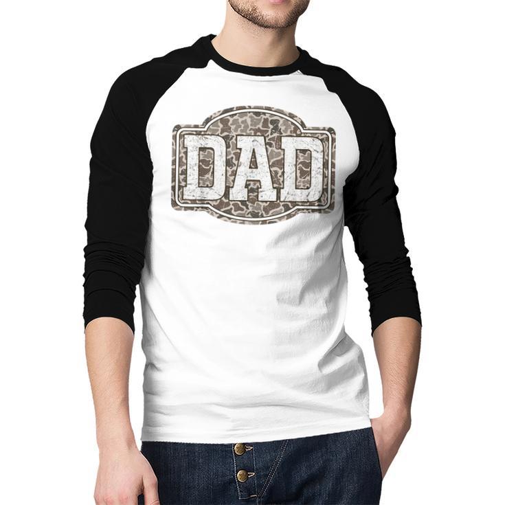 Retro Old Camo Dad Camouflage Hunting Season Father's Day Men Baseball Raglan Shirt Retro Old Camo Dad Camouflage Hunting Season Father's Day Men Baseball Raglan Shirt