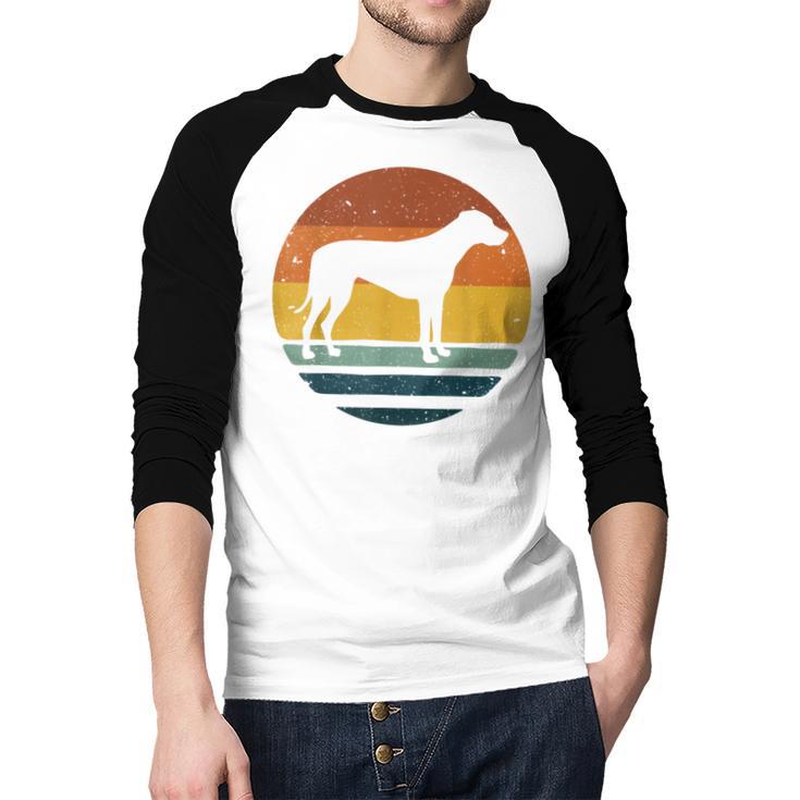 Rhodesian Ridgeback Vintage Retro Dog Mom Dad Men Baseball Raglan Shirt