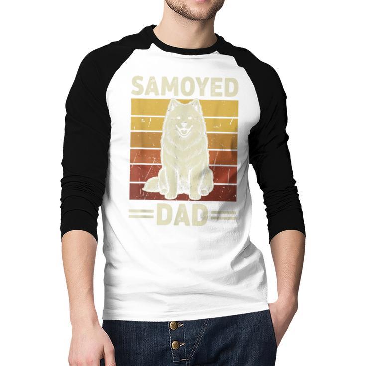 Samoyed Dad Men Baseball Raglan Shirt