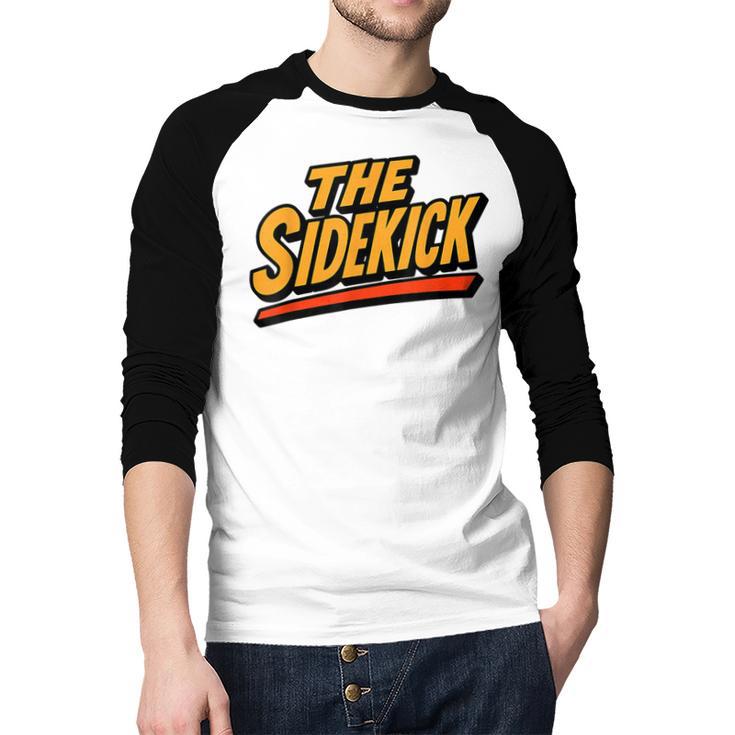 Sidekick Easy Halloween Matching Superhero Costume Dad Mom Men Baseball Raglan Shirt