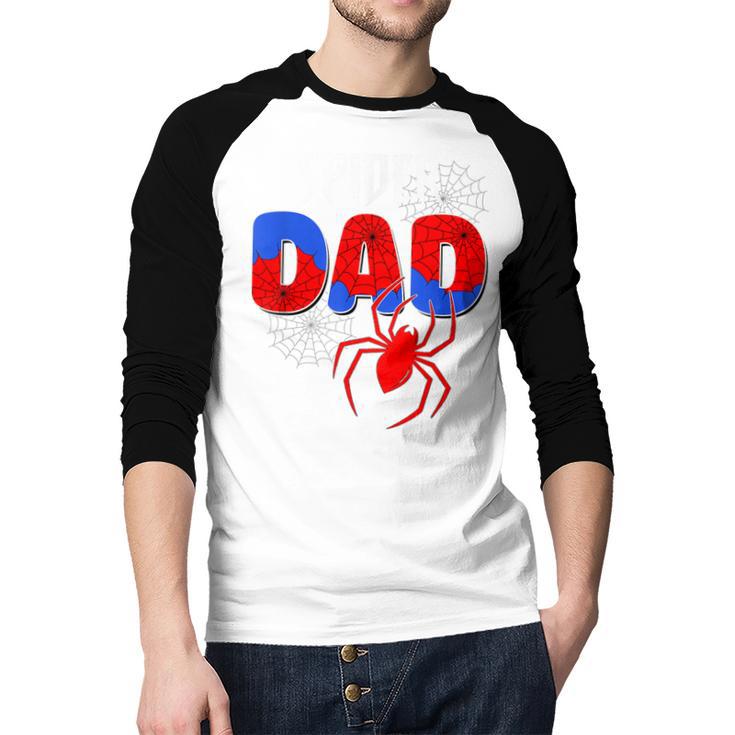 Spiders Dad Matching Family Birthday Father's Day Men Baseball Raglan Shirt