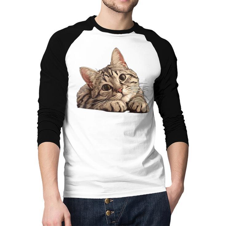 Tabby Cat Mom Dad Pet Shop Tabby Cats Kitten Tabby Cat Men Baseball Raglan Shirt