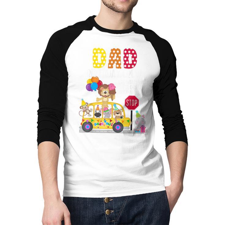 The Wheels On The Bus Dad Birthday Crew Party Toddler Kids Men Baseball Raglan Shirt