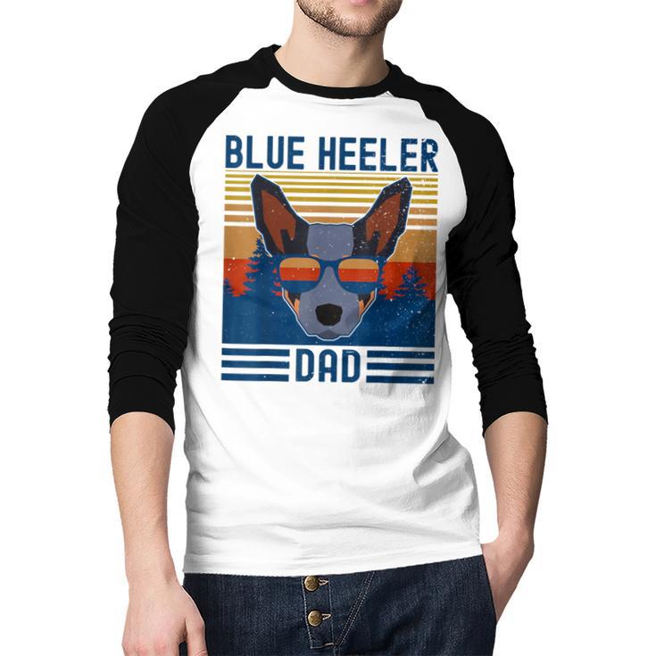 Australian Cattle Dog Blue Heeler Dad Men Baseball Raglan Shirt