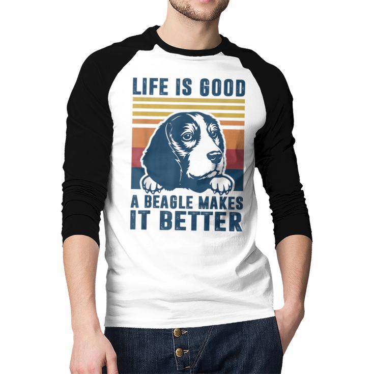 Beagle For Men Women Beagle Dog Mom Dad Beagle Men Baseball Raglan Shirt