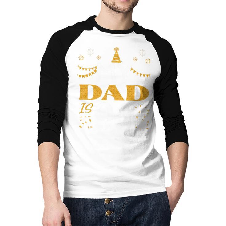 My Dad Is 90 90th Birthday 1935 90 Years Old Father Daddy Premium Tri-Blend Men Baseball Raglan Shirt
