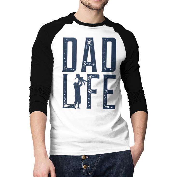 Dad Life Girl Dad Men Baseball Raglan Shirt