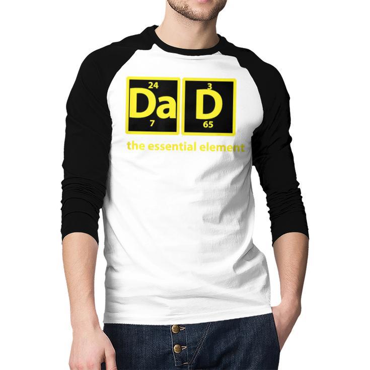 Dad Periodic Table Of Elements Men Baseball Raglan Shirt