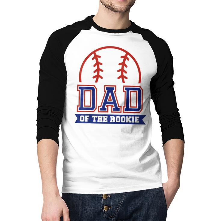 Dad Of Rookie 1st Birthday Baseball Theme Matching Party Men Baseball Raglan Shirt