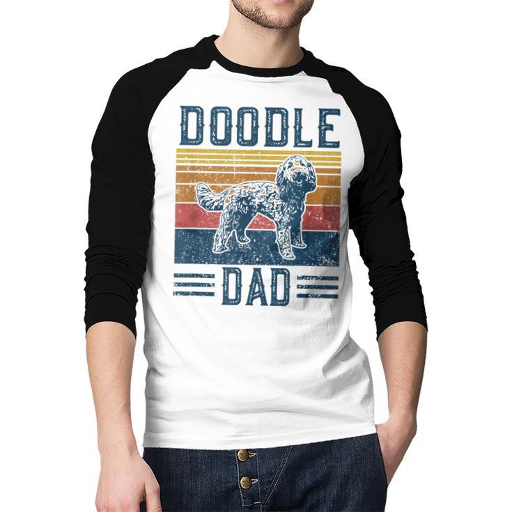 Vintage Doodle Dad Aussie Doodle & Goldendoodle Men Baseball Raglan Shirt