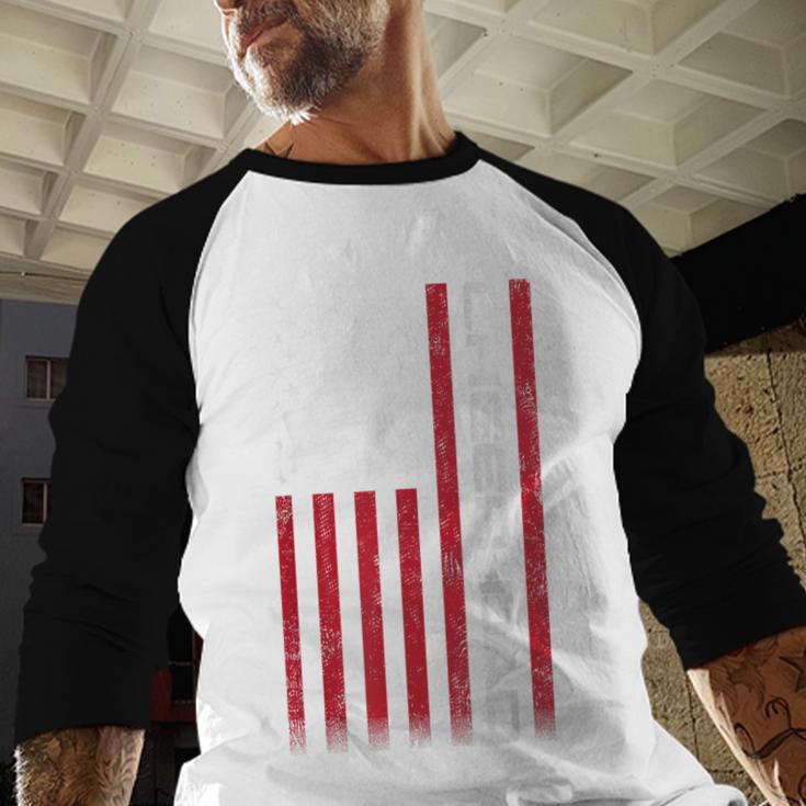 4th Of July US Flag Cheer Dad Shirt For Father's Cheer Men Baseball Raglan Shirt