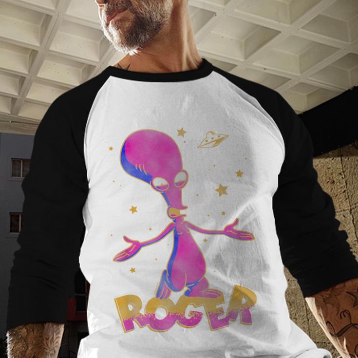 American Dad Outer Space Roger Cartoon Men Baseball Raglan Shirt