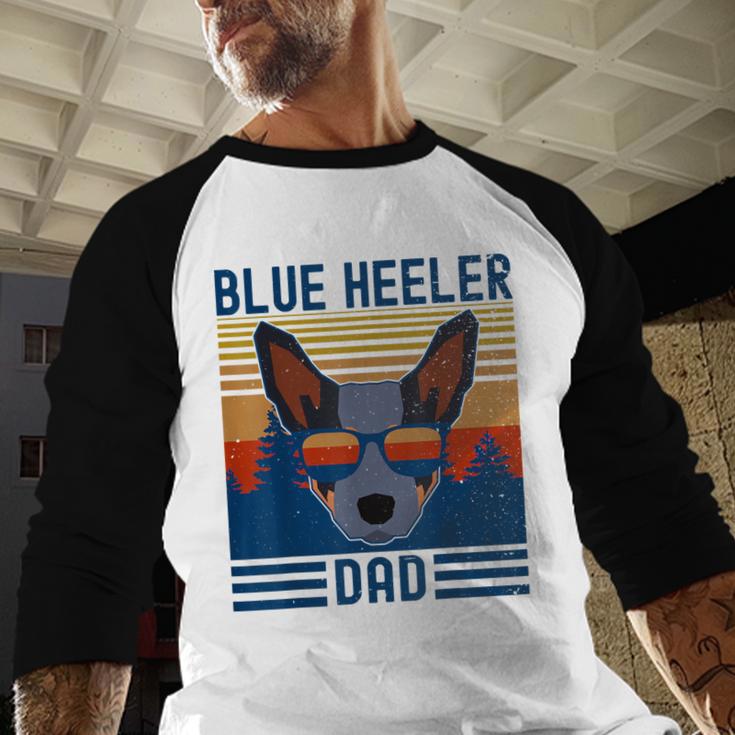 Australian Cattle Dog Blue Heeler Dad Men Baseball Raglan Shirt Australian Cattle Dog Blue Heeler Dad Men Baseball Raglan Shirt