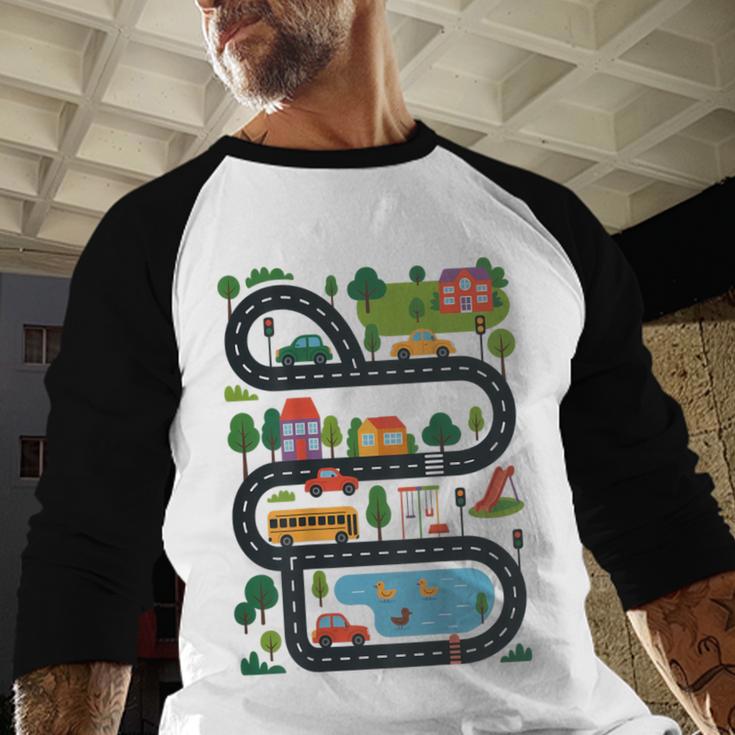 On Back Tired Dads Club Car Race Track On Dad Daddy Men Baseball Raglan Shirt On Back Tired Dads Club Car Race Track On Dad Daddy Men Baseball Raglan Shirt