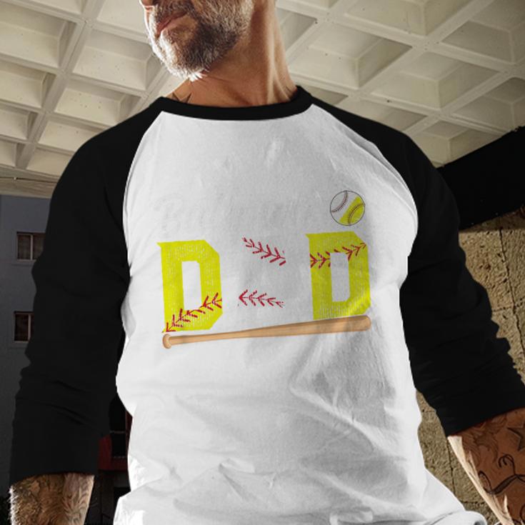 Ballpark Dad Baseball Softball Dad Of Ballers Men Baseball Raglan Shirt