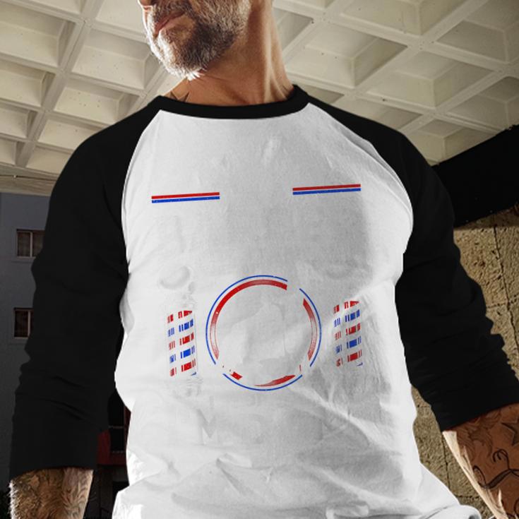 Barber s For Men Dad Hairstyling Humor Quote Small Men Baseball Raglan Shirt
