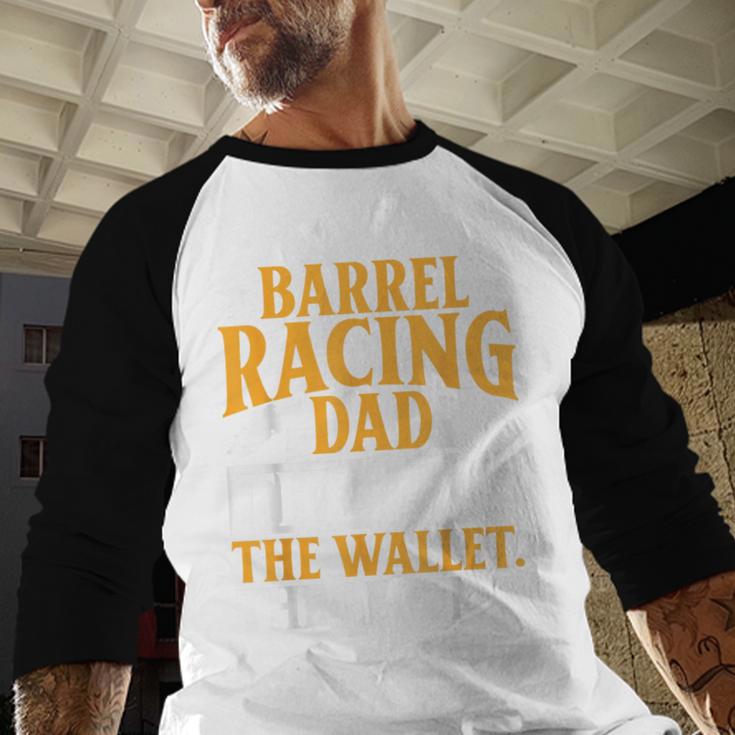 Barrel Racing Dad Horse Barrel Racer Men Baseball Raglan Shirt