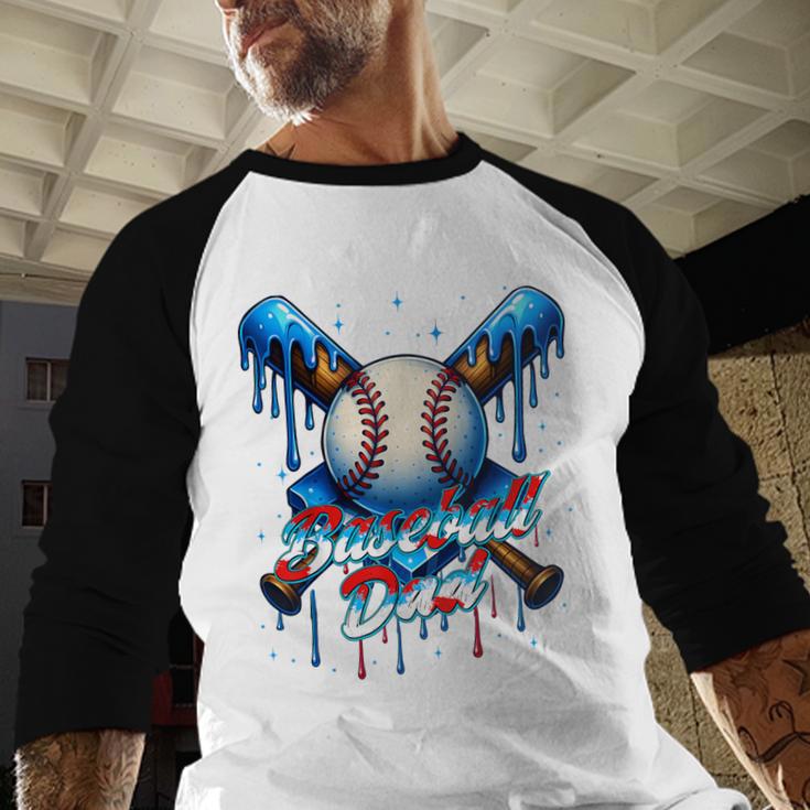 Baseball Drip Dad Father Day Birthday Group Matching Family Men Baseball Raglan Shirt