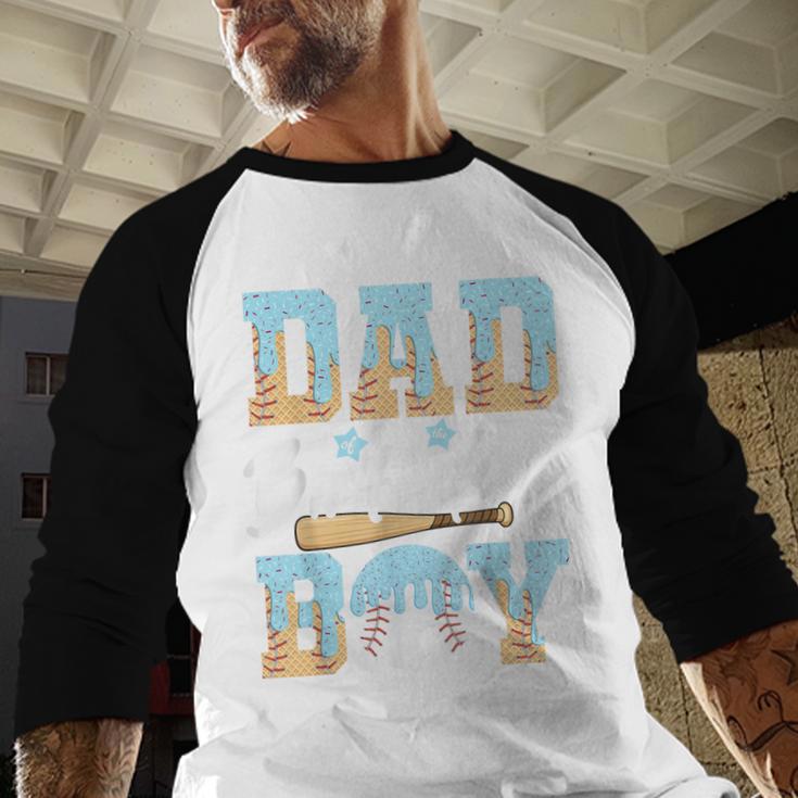 Baseball Ice Cream Drip Dad Of The Birthday Boy Baseball Men Baseball Raglan Shirt