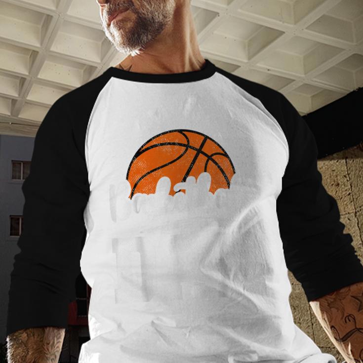 Basketball Dad Basketball Player Game Day Father's Day Men Baseball Raglan Shirt