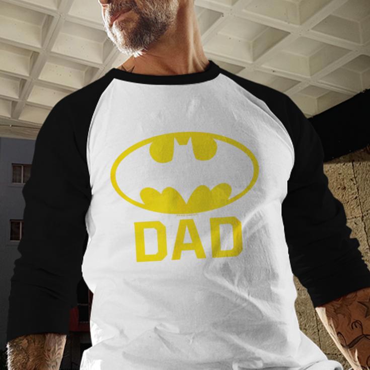 Batman Bat Dad Men Baseball Raglan Shirt