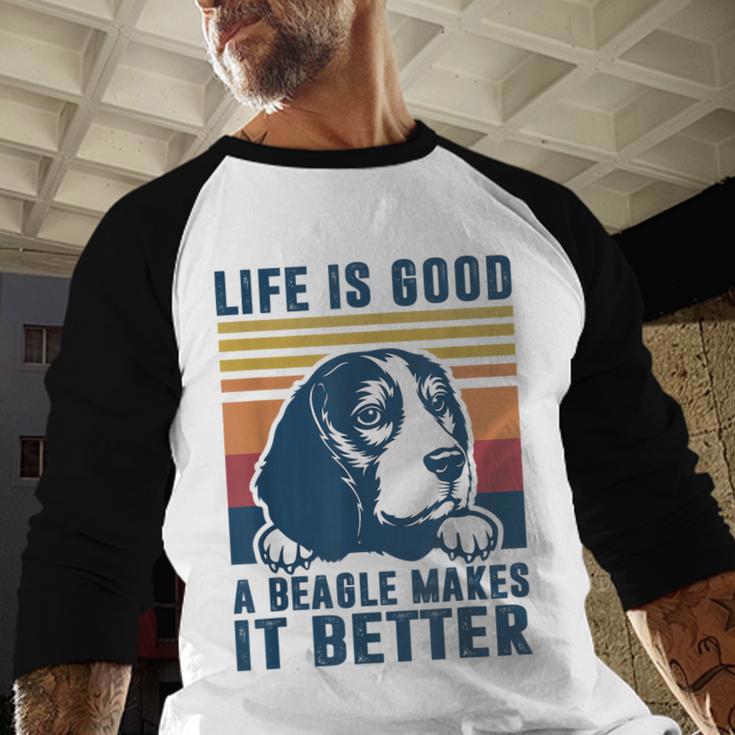 Beagle For Men Women Beagle Dog Mom Dad Beagle Men Baseball Raglan Shirt