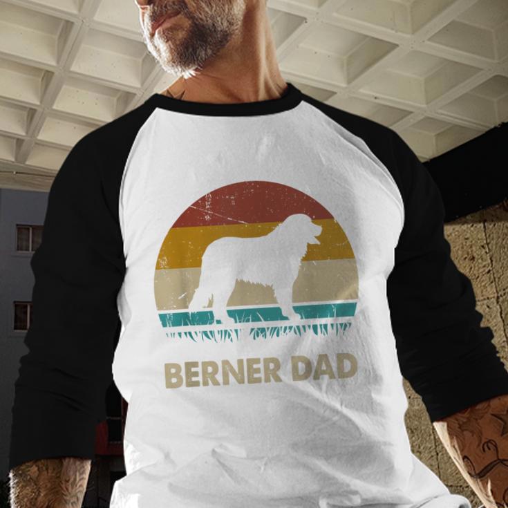 Berner Dad For Men Bernese Mountain Dog Vintage Dad Men Baseball Raglan Shirt