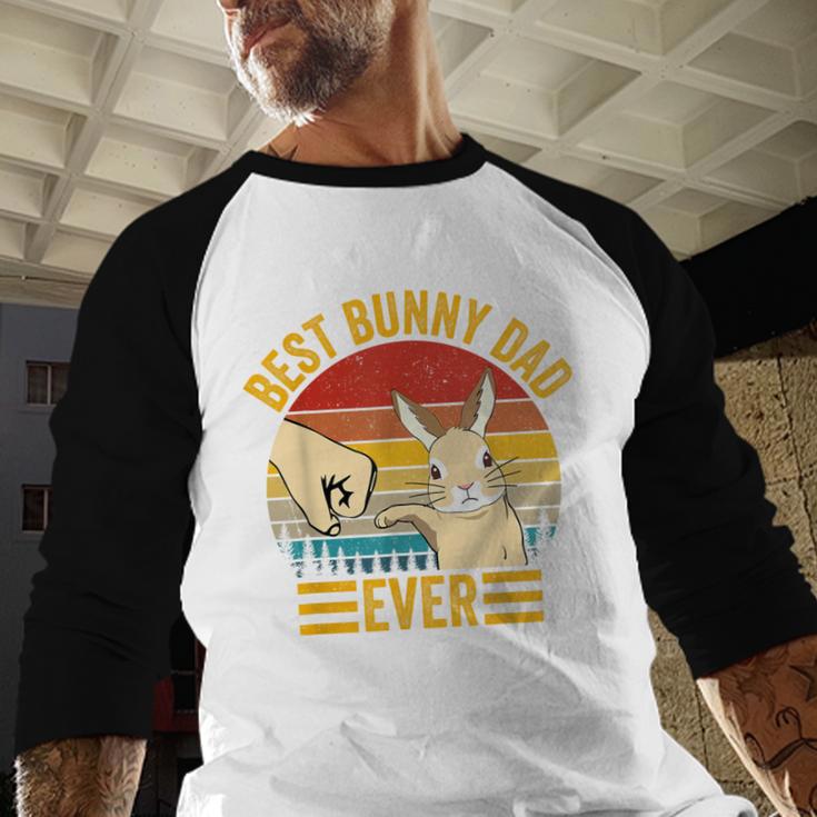 Best Bunny Dad Ever Rabbit Lover Father Pet Rabbit Men Baseball Raglan Shirt