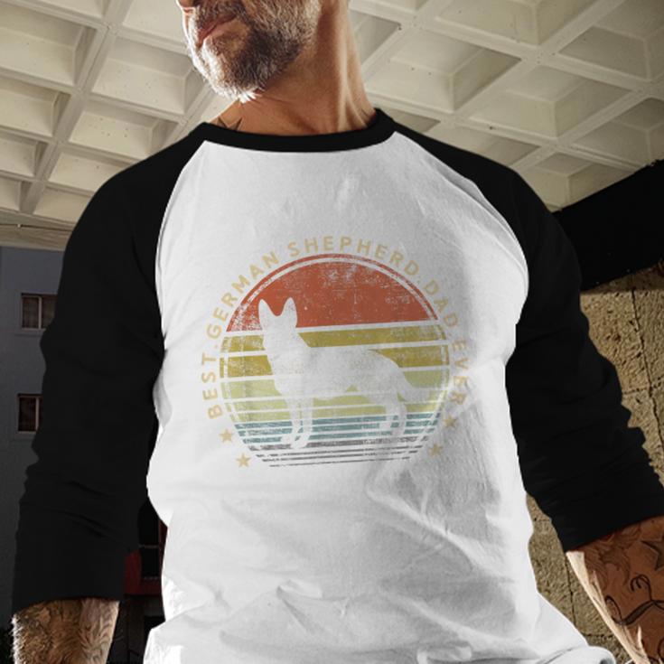 Best German Shepherd Dad Ever Daddy Dog Lover Owner Men Baseball Raglan Shirt