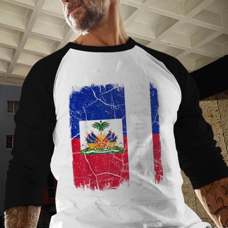 Best Haitian Dad Ever Haiti Daddy Father's Day Men Baseball Raglan Shirt