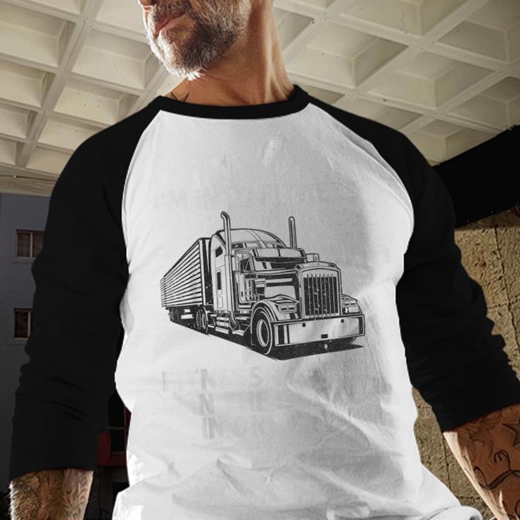 Best Truck Driver Art For Men Dad Women Trucking CDL Trucker Men Baseball Raglan Shirt