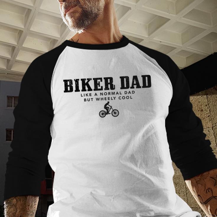Biker Dad Mountain Bike MTB Father's Day Cyclist Men Baseball Raglan Shirt Biker Dad Mountain Bike MTB Father's Day Cyclist Men Baseball Raglan Shirt