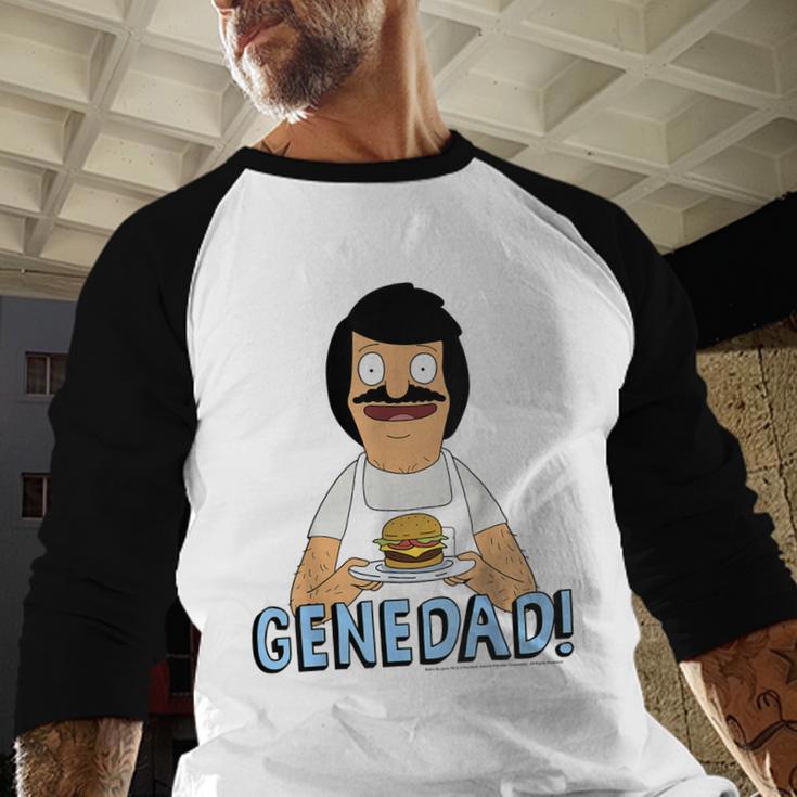 Bob's Burgers Gene Dad Portrait Men Baseball Raglan Shirt