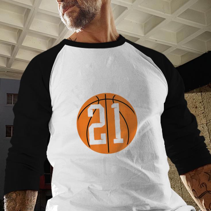My Boy 21 Basketball Number 21 Jersey Basketball Mom Dad Men Baseball Raglan Shirt