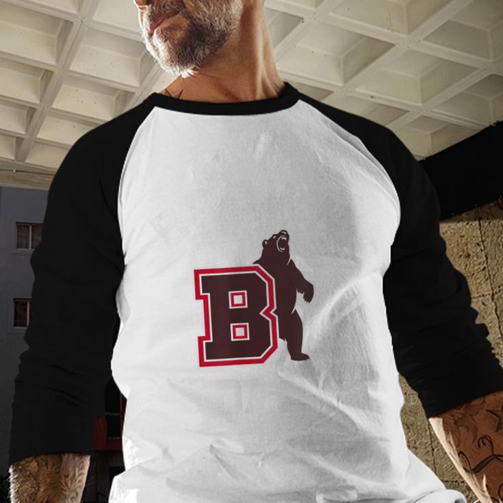 Brown University Bears Arched Dad Men Baseball Raglan Shirt